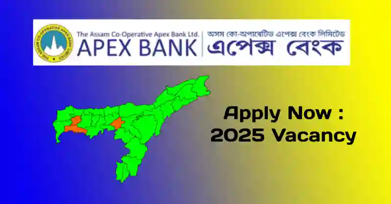 Image of Assam Map, And Bank Name called "Assam Apex Bank"