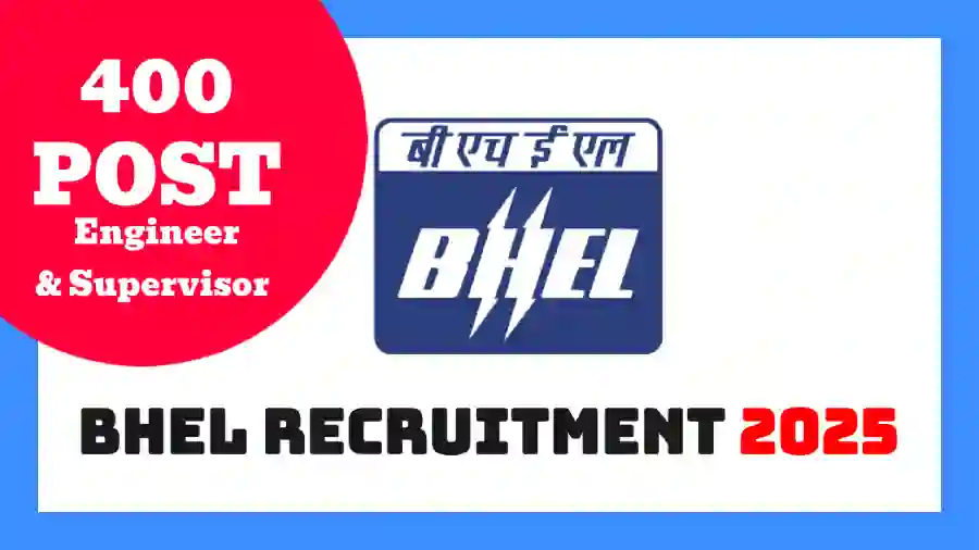 bhel recruitment 2025 apply online - 400 Engineers & Supervisor