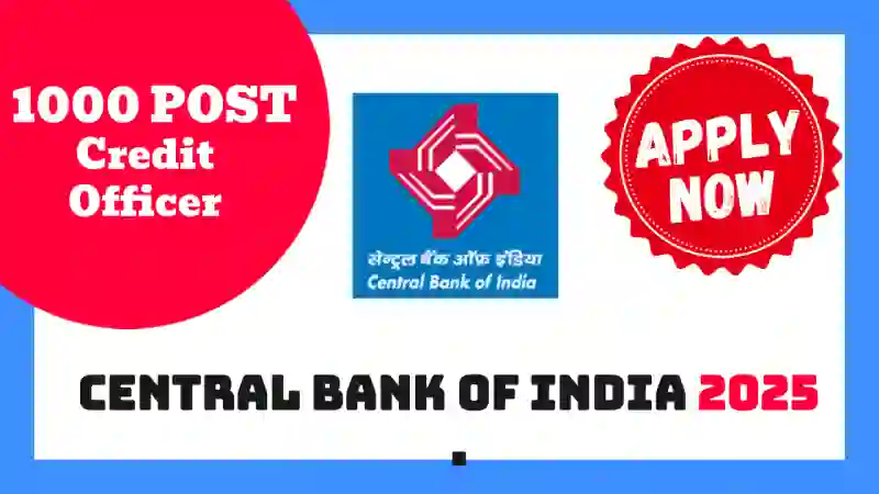 Central Bank of India Credit Officer Recruitment 2025 Notification