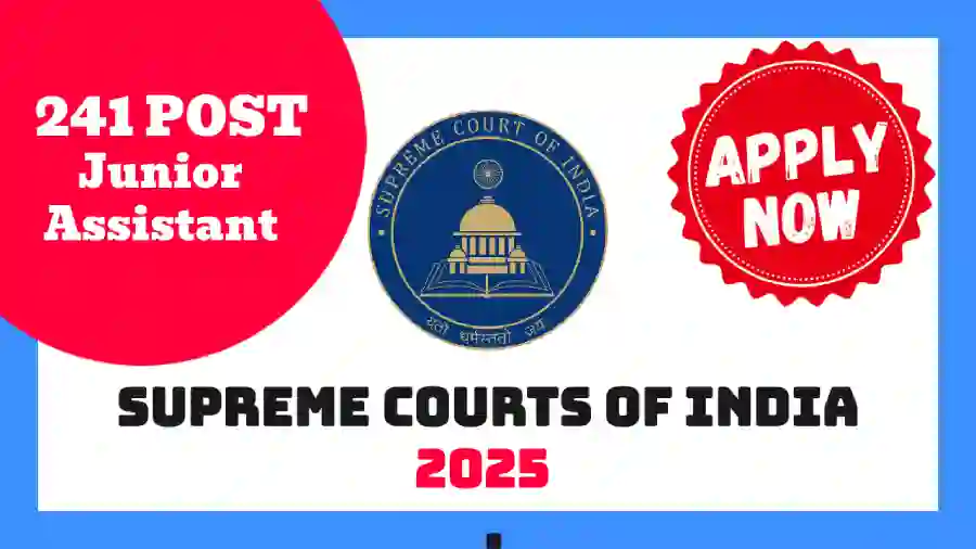 supreme court junior assistant 2025 Notification